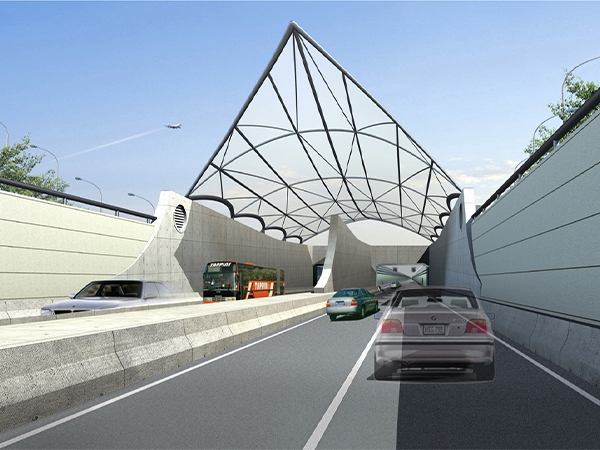 长沙梅岭城市隧道入口